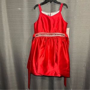 Blue Gorgeous Red With Jewel Belt Holiday/Special‎ Occasion Dress Size 16